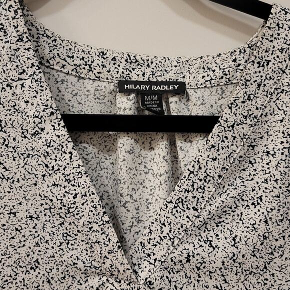 Hilary Radley Black and white v-neck blouse - Picture 3 of 6